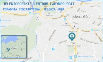 PORADNIA FONIATRYCZNA - JELENIOGÓRSKIE CENTRUM LARYNGOLOGII - UL. GROSZOWA 1, JELENIA GÓRA
