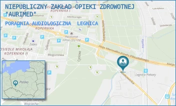 PORADNIA AUDIOLOGICZNA - NIEPUBLICZNY ZAKŁAD OPIEKI ZDROWOTNEJ "AURIMED" - UL. KOSKOWICKA 46,  LEGNICA