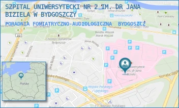 PORADNIA FONIATRYCZNO-AUDIOLOGICZNA - SZPITAL UNIWERSYTECKI NR 2 IM. DR JANA BIZIELA W BYDGOSZCZY - UJEJSKIEGO 75,  BYDGOSZCZ