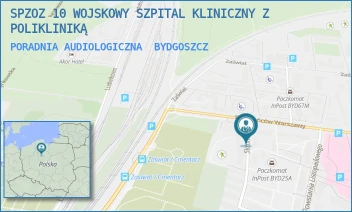 PORADNIA AUDIOLOGICZNA - SPZOZ 10 WOJSKOWY SZPITAL KLINICZNY Z POLIKLINIKĄ - POWSTAŃCÓW WARSZAWY 5,  BYDGOSZCZ
