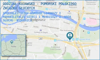 SPECJALISTYCZNY OŚRODEK DIAGNOZY I REHABILITACJI DZIECI I MŁODZIEŻY Z  WADĄ SŁUCHU - ODDZIAŁ KUJAWSKO - POMORSKI POLSKIEGO ZWIĄZKU GŁUCHYCH - BERNARDYŃSKA 3,  BYDGOSZCZ