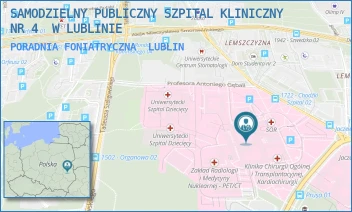 PORADNIA FONIATRYCZNA - UNIWERSYTECKI SZPITAL KLINICZNY NR 4 W LUBLINIE - DR. K. JACZEWSKIEGO 8,  LUBLIN