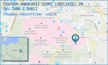 PORADNIA FONIATRYCZNA - CENTRUM ONKOLOGII ZIEMI LUBELSKIEJ IM. ŚW. JANA Z DUKLI - DRA KAZIMIERZA JACZEWSKIEGO 7,  LUBLIN