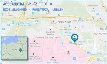 NZOZ SŁUCHMED - FONIATRIA - ACS AUDIKA SPÓŁKA Z OGRANICZONĄ ODPOWIEDZIALNOŚCIĄ - CHODŹKI 3/8,  LUBLIN