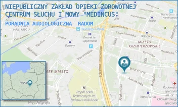 PORADNIA AUDIOLOGICZNA - NIEPUBLICZNY ZAKŁAD OPIEKI ZDROWOTNEJ CENTRUM SŁUCHU I MOWY "MEDINCUS" - BÓŻNICZNA 3,  RADOM