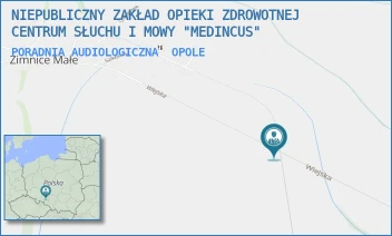 PORADNIA AUDIOLOGICZNA - NIEPUBLICZNY ZAKŁAD OPIEKI ZDROWOTNEJ CENTRUM SŁUCHU I MOWY "MEDINCUS" - UL. WIEJSKA 122B,  OPOLE