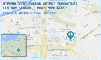 PORADNIA AUDIOLOGICZNA - NIEPUBLICZNY ZAKŁAD OPIEKI ZDROWOTNEJ CENTRUM SŁUCHU I MOWY "MEDINCUS" - AL. NIEPODLEGŁOŚCI 3,  RZESZÓW