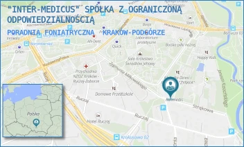 PORADNIA FONIATRYCZNA - "INTER-MEDICUS" SPÓŁKA Z OGRANICZONĄ ODPOWIEDZIALNOŚCIĄ - UL. UL. STRĄKOWA 1,  KRAKÓW-PODGÓRZE