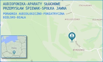 PORADNIA AUDIOLOGICZNO-FONIATRYCZNA - AUDIOFONIKA-APARATY SŁUCHOWE PRZEMYSŁAW ŚPIEWAK-SPOŁKA JAWNA - UL. KARPACKA 46,  BIELSKO-BIAŁA