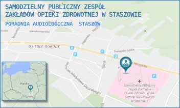 PORADNIA AUDIOLOGICZNA - SAMODZIELNY PUBLICZNY ZESPÓŁ ZAKŁADÓW OPIEKI ZDROWOTNEJ W STASZOWIE - 11 LISTOPADA 78,  STASZÓW
