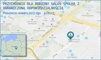 PORADNIA AUDIOLOGICZNA - PRZYCHODNIA DLA RODZINY GALUS SPÓŁKA Z OGRANICZONĄ ODPOWIEDZIALNOŚCIĄ - GÓRNA 19A,  KIELCE