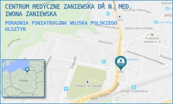 PORADNIA FONIATRYCZNA WOJSKA POLSKIEGO - CENTRUM MEDYCZNE ZANIEWSKA DR N. MED. IWONA ZANIEWSKA - WOJSKA POLSKIEGO 80/18,  OLSZTYN